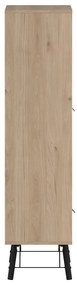 Vitrină în culoare naturală cu aspect de lemn de stejar 102x162x40 cm Ry – Tvilum