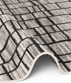 Covor pentru exterior și interior negru/crem rotund ø 200 cm Haringey Crouch – Ted Baker