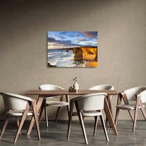 Tablou pe sticlă cu stâncile marine (70x50 cm)