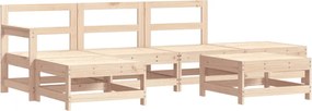 vidaXL Set mobilier relexare de grădină, 6 piese, lemn masiv de pin