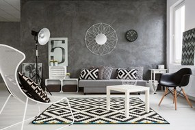 Oglinda geometrica alba 58 cm