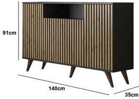 Dulap Franc 65 (lemn negru + pin atlantic). 1107933