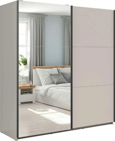 Dulap TETRIX, casmir, PAL, cu 2 usi si oglinda, 183x60x196 cm