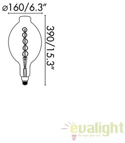 BEC filament LED dimabil decorativ 8W E27 BT180 2000K lumina calda AMBER 17449