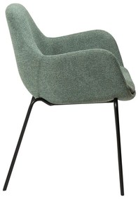 Fotoliu verde deschis cu tapițerie din țesătură bouclé Zimmer – DAN-FORM Denmark