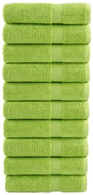 vidaXL Prosoape de mâini premium SOLUND 10 buc. verde 50x100cm 600 gsm