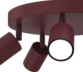 Plafonieră cu 5 spoturi FUN 5xGU10/8W/230V burgundy