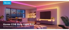 Bandă LED RGBWWIC dimabilă Govee COB 3780 diode 3m Wi-Fi Matter