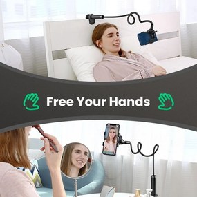 Suport de telefon brat flexibil de 90cm, fixare cu clips,negru UGREEN