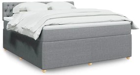 vidaXL Pat continental, gri deschis, 180x200 cm, material textil