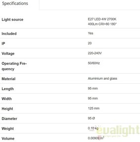 Bec LED decorativ G95 GOLD E27 4W 2700K 17272