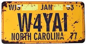 Placuta inmatriculare decorativa NORTH CAROLINA, 30x15cm, Metal