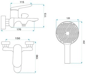 Baterie pentru cada REA Marco Gun gri
