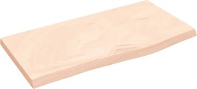 vidaXL Poliță de perete, 60x30x(2-4) cm, lemn masiv de stejar netratat