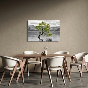 Tablou copacului în mijlocul lacului (90x60 cm)
