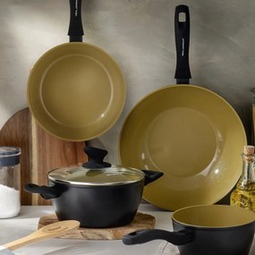 Florina Oală din aluminiu cu capac AmVegan byMateusz Gessler, 24 cm, 3,6 l