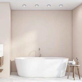 Plafoniera LED pentru baie design modern IP44 Coco argintiu 8,5cm