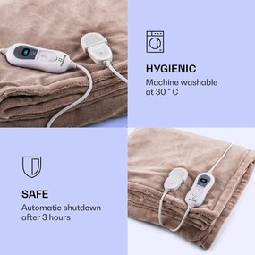 Klarstein Dr. Watson 120W 180x130cm patura electrica bej lavabila