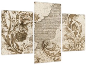 Tablou - Perete cu flori (90x60 cm)