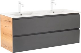 Vario Pull 120 dulap de bază cu chiuvetă stejar-antracite