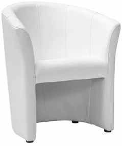 Fotoliu TM-1 piele ecologica alb/wenge EK26