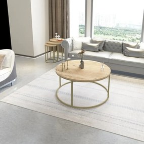 Set masuta de cafea ,Seria 710,Homs, 3 buc,culoare auriu.0034