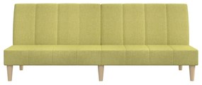 Canapea extensibila cu 2 locuri, verde, textil Verde, Fara scaunel pentru picioare Fara scaunel pentru picioare