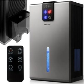 Dezumidificator silențios cu iluminare LED și telecomandă