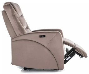 Scaun reclinabil Kronos Velvet, maro