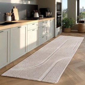 Covor tip traversă crem lavabil 80x250 cm Pompei 1612 – Ayyildiz Carpets