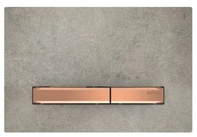 Clapeta de actionare Geberit Sigma50 aspect de beton/butoane rose gold