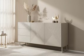 Comodă cu sertare pe cadru Asha 167 cm - cașmir