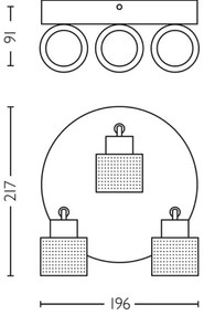 Spot Philips NIALL 3xGU10/5W/230V negru/alamă