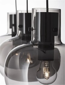 Lustra cu 3 pendule design modern CINZIA fumuriu