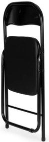 Scaun pliant de cattering negru 4buc