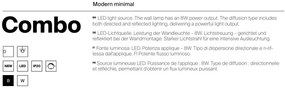 Aplica LED cu lumina ambientala si spot directionabil Combo 10W alb