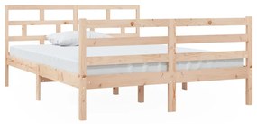 3101263 vidaXL Cadru de pat, 140x190 cm, lemn masiv de pin