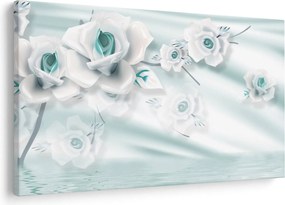 Tablou - Flori de trandafir turcoaz (90x60 cm)