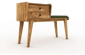 Bancă din stejar cu sertare cu șezut verde Retro - The Beds