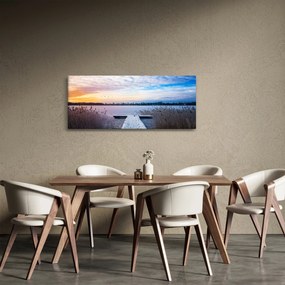 Tablou - Lac înghețat, Ełk, Mazury, Polonia (120x50 cm)