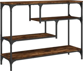 vidaXL Măsuță consolă, stejar fumuriu, 100x30x75 cm, lemn prelucrat