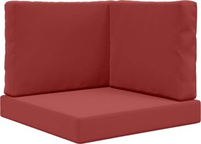 vidaXL Perna pentru canapea de exterior 3 pcs bordo Poliester