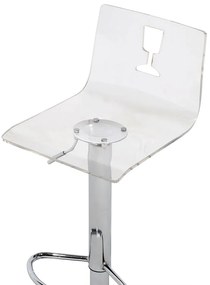 Set scaune tip bar 2buc. Bozen (transparent) (plastic alb). 1009972