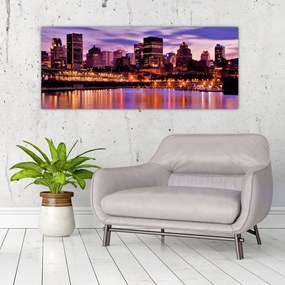 Tablou orașului nocturn (120x50 cm), în 40 de alte dimensiuni noi