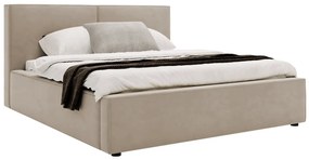 Pat de o persoană 120 cm Sekozzo (Bej) (cu somieră) (cu sp. depozitare). 1103551