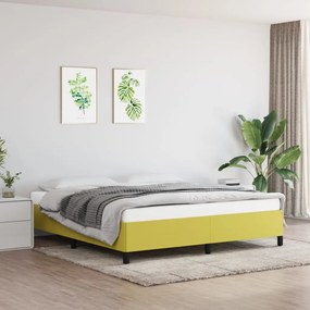 Cadru de pat, verde, 180 x 200 cm, material textil Verde, 35 cm, 180 x 200 cm