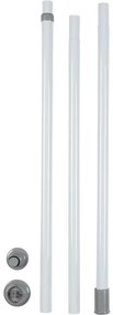 Wenko Bară telescopică verticală Herkules 165–300cm, albă