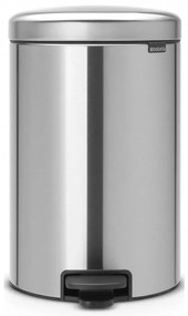 Cos de gunoi cu pedala Brabantia NewIcon 649041, 20 L, Inchidere lina, Baza antiderapanta, Inox/Mate
