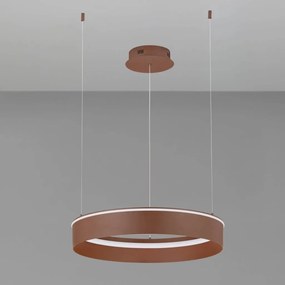 Lustra LED design circular OLIVIA maro inchis D-60cm