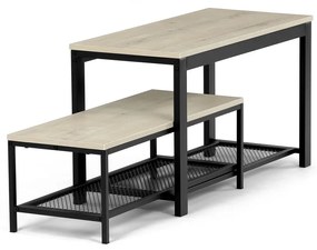 Set de 2 rafturi pentru pantofi, stejar Sonoma